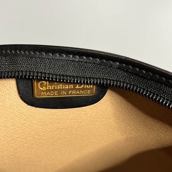 CHRISTIAN DIOR VINTAGE BLACK MONOGRAM CANVAS CLUTCH - Picture 14 of 16